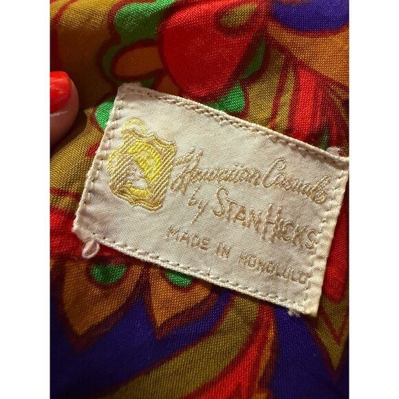 Vintage Hawaiian Casuals by Stan Hicks Maxi Dress – Mock Neck, Side Pockets, Hon - Picture 14 of 14